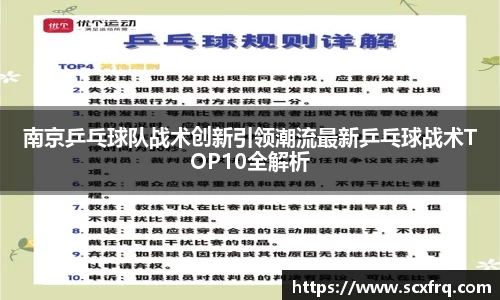 南京乒乓球队战术创新引领潮流最新乒乓球战术TOP10全解析